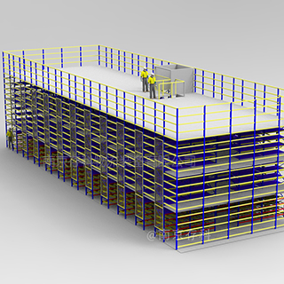 阁楼式货架适用于 库房较高 货物轻小 存储量大的企业仓储