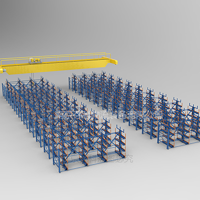 仓储货架中的窄巷道货架：伸缩悬臂货架
